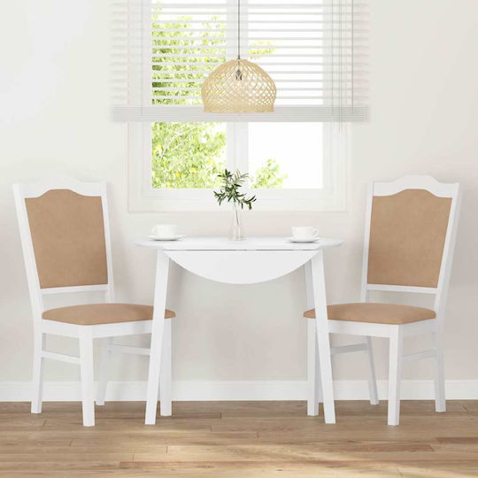 Wooden White Dining Chairs 2 Pieces 50.5x54.5x105.5cm