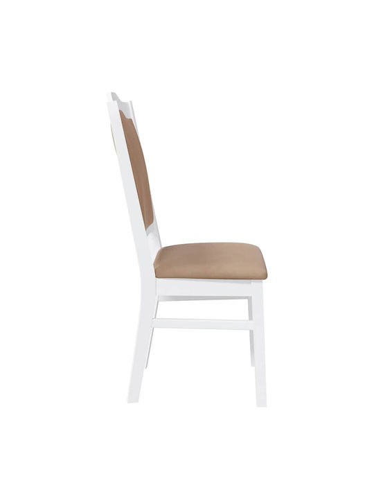 Wooden White Dining Chairs 2 Pieces 50.5x54.5x105.5cm