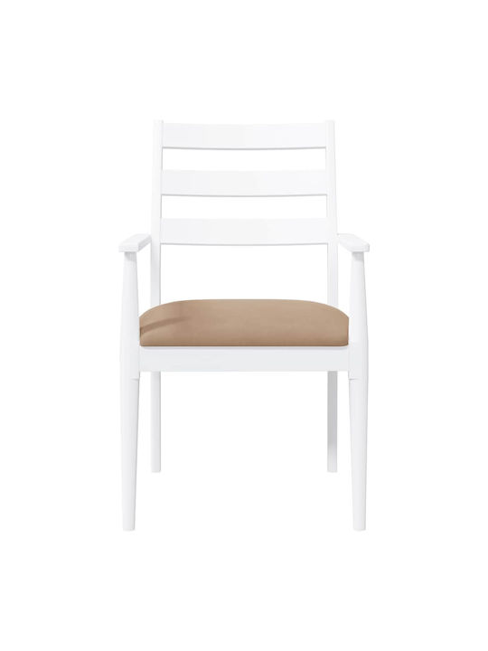 Столове За Трапезария Дървени Бели 2 Бройки 57x51.5x90см