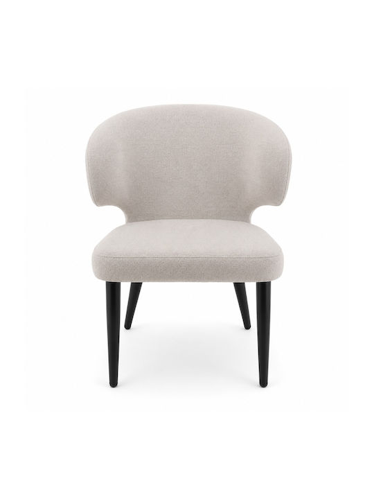 Savino Dining Chair With White Fabric Upholstery 55x55x