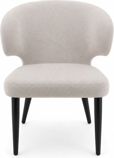 Savino Scaun Sala De Mese Cu Material Textil Alb 55x55x