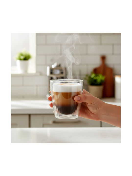 Excellent Houseware Glass Transparent Mug 250ml 2 Pieces