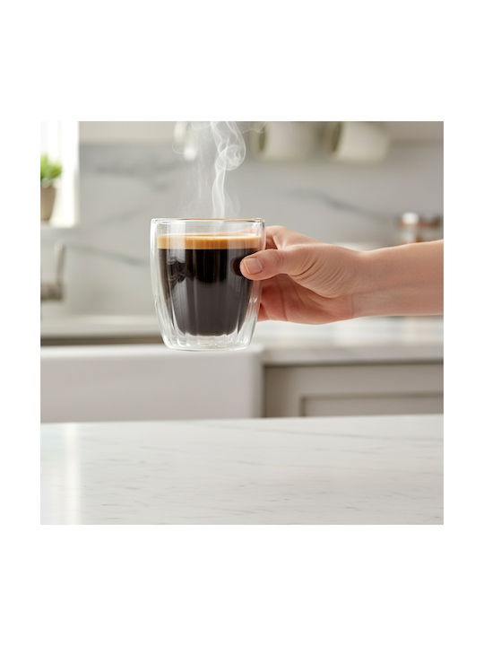 Excellent Houseware Glass Transparent Mug 125ml 2 Pieces