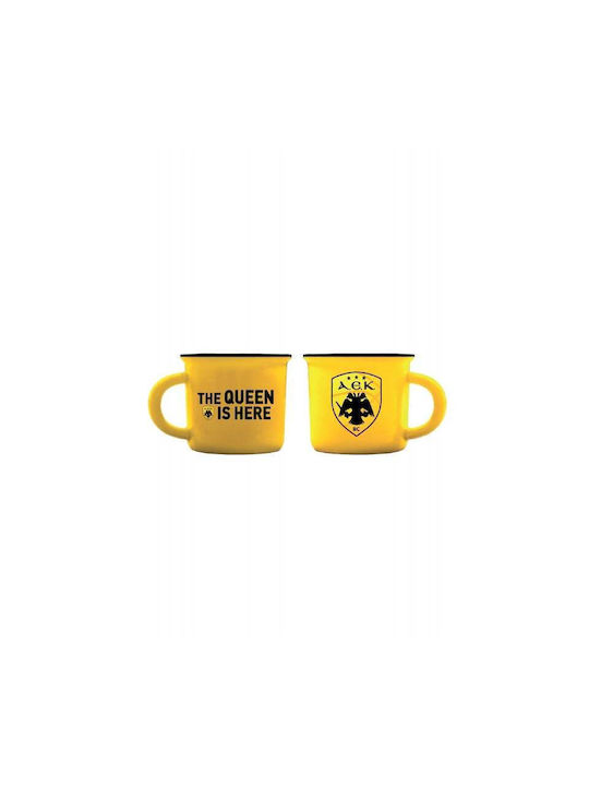 AEK Cană Ceramică Galbenă 75ml