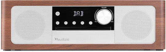 Audizio Sound System 2.0 Lunata SOHIF1041 50W with CD Player and Bluetooth Dark Wood - Silver