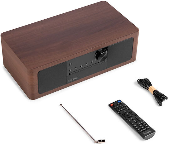 Audizio Ηχοσύστημα 2.0 Lunata SOHIF1040 50W με CD Player και Bluetooth Dark Wood - Black