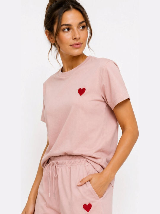 Women's Set with Pink Shorts