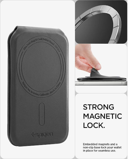 Spigen MagSafe Husă pentru Carduri Slim Fold MagFit în Culoare Neagră