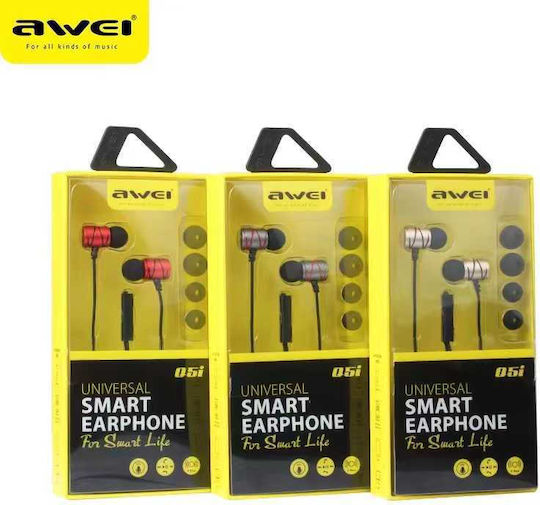 Awei 889336_g In-ear Handsfree Ακουστικά με Βύσμα 3.5mm Μαύρο