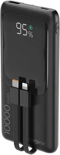 Energenie Външна Батерия 10000mAh 20W с USB-A Изходен Порт и USB-C Изходен Порт Power Delivery / Бързо Зареждане Черна
