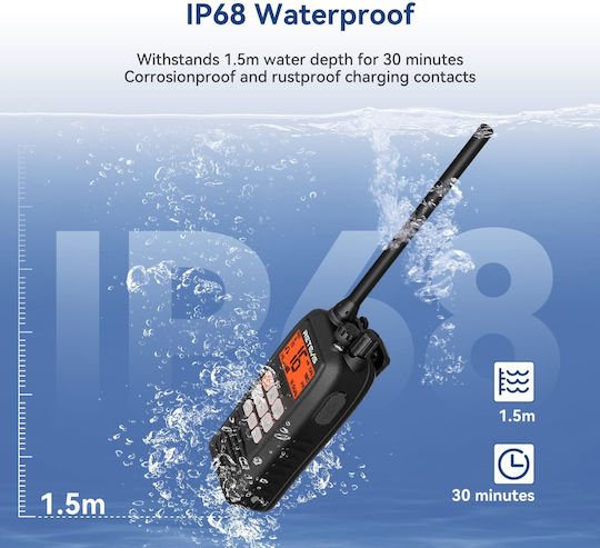 Retevis RM15 Stație Radio Emisie-Recepție Fără Fir VHF Marine 5W în Culoare Roșie