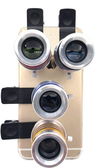 SUNCORE M12 Phone Camera Lens Set Zoom 12x in Blue Colour