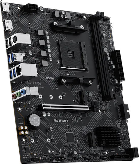 MSI PRO B550M-B Дънна Платка Micro ATX с AMD AM4 Сокет 7D14-023R