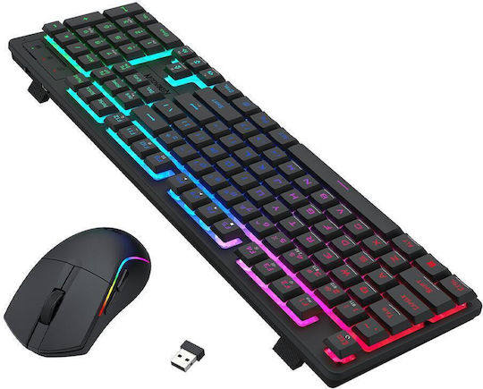 Redragon S107-KS Wireless Gaming Keyboard Set with RGB Lighting & Mouse (English US)