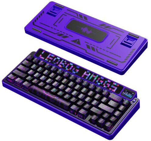 Aula AMG65 Wireless Gaming Mechanical Keyboard 65% with Light Feather Switches and RGB Lighting English US Purple