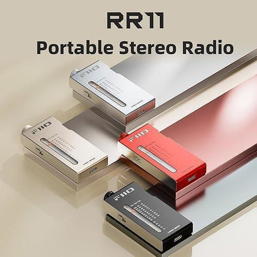 Fiio RR11 Ραδιοφωνάκι Επαναφορτιζόμενο Ασημί