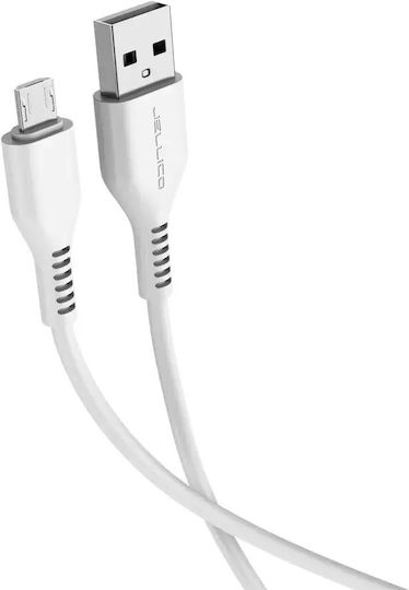 Jellico Charging Data 1m Regular USB 2.0 to micro USB Cable White