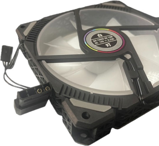 Lovingcool Case Fan 120mm with Without LEDs Lighting and Connection 2-Pin 1pcs Gray