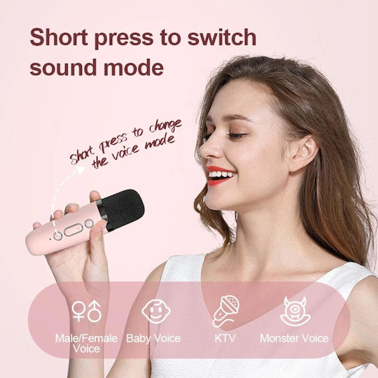 Moxom Ηχείο Karaoke με Ασύρματα Μικρόφωνα MX-SK63 MX-SK63 σε Λευκό Χρώμα