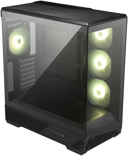 MSI MAG PANO 130R PZ Midi Tower Κουτί Υπολογιστή Black/Transparent