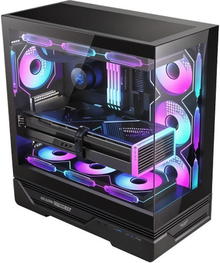 Armaggeddon Aquaron Xtreme X10 Gaming Midi Tower Computer Case with Side Window and ARGB Lighting Black
