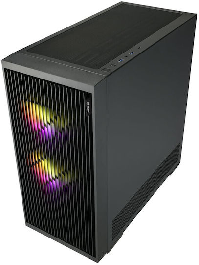 FSP/Fortron M330-BA Gaming Midi Tower Κουτί Υπολογιστή με Πλαϊνό Παράθυρο Μαύρο