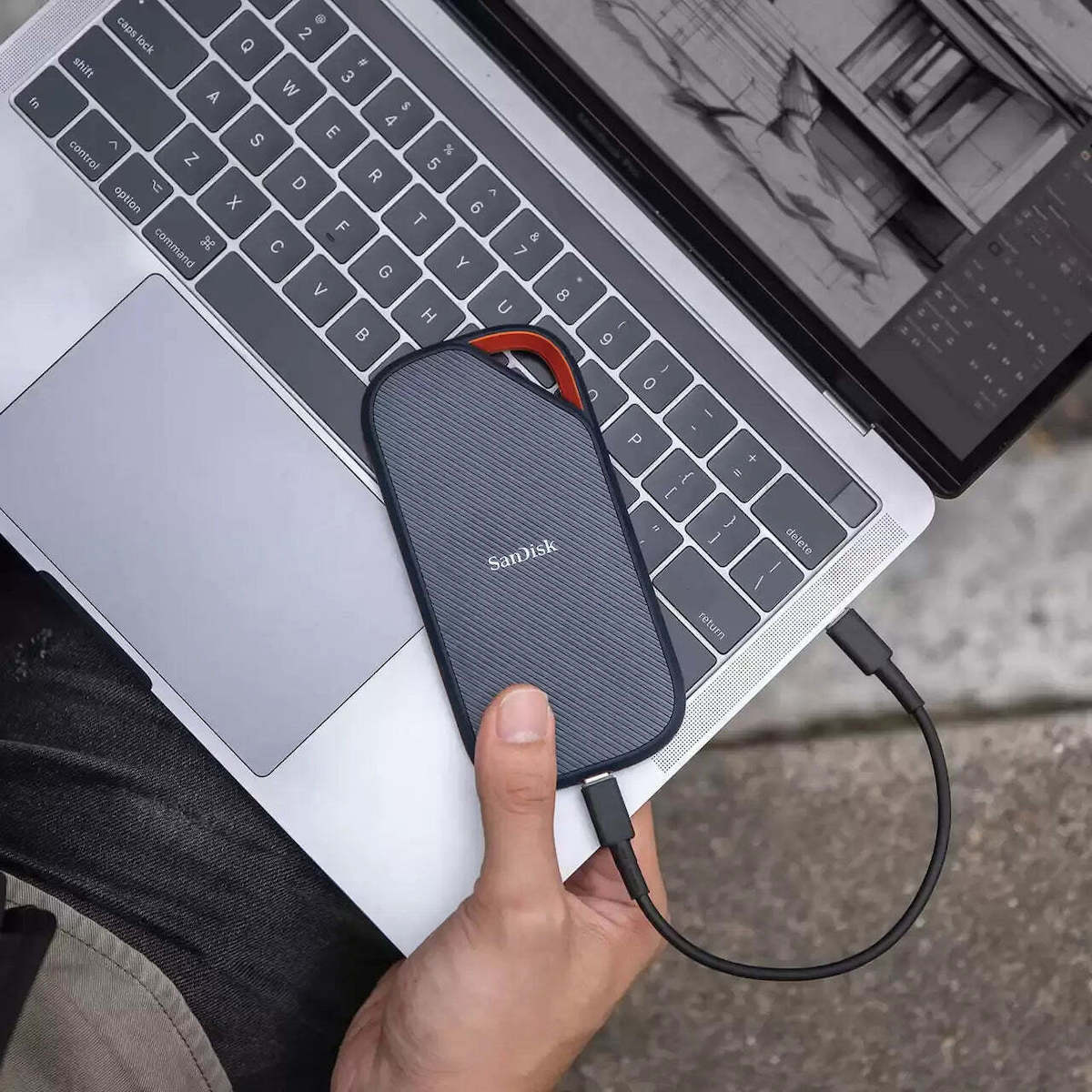 Sandisk Extreme Pro USB 4.0 Extern SSD 4TB 2.5