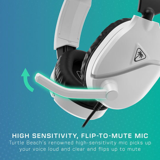 Turtle Beach Recon 70 Over Ear Gaming Headset με σύνδεση 3.5mm Λευκό for Nintendo Switch / Nintendo Switch 2