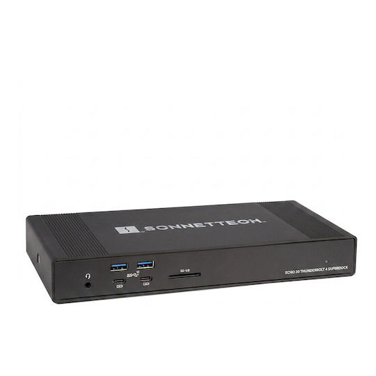 Sonnet Echo 21 Thunderbolt 5 Dockingstation mit 4K PowerDelivery Ethernet und Verbindung 3 Monitore Schwarz