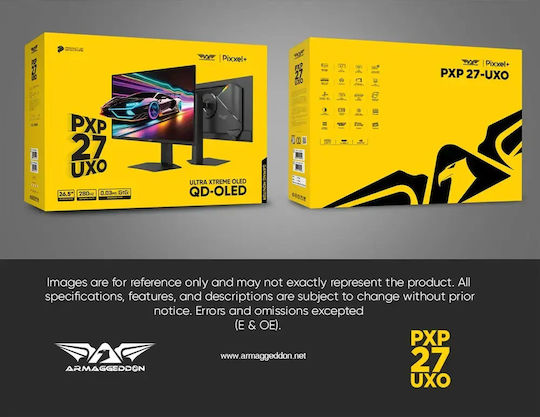 Armaggeddon PXP-27UXO-W QD-OLED Gaming Monitor 27" QHD 2560x1440 280Hz with Response Time 1ms GTG White