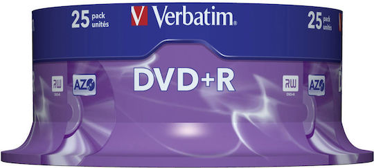 Verbatim Записваеми DVD+R 16x 4.7ГБ Кутия за торта 25бр