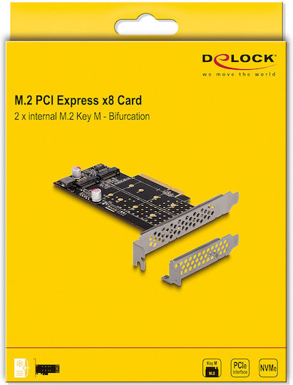 Delock Pci Express To 2 X Nvme M.2 Key M Bifurcation Lpff Delock 89837