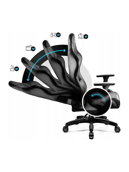 Diablo X-Horn 2.0 King Artificial Leather Gaming Chair with Adjustable Arms Black