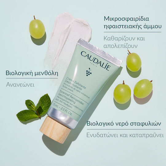Caudalie Deep Cleansing Cream for Face Peeling for Deep Cleaning 75ml
