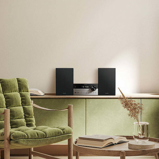 Philips Sistem audio 2 Micro Music System TAM4205M2/12 80W cu CD Player și Bluetooth Transparent