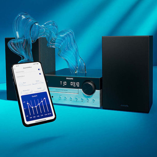 Philips Sistem audio 2 Micro Music System TAM4205M2/12 80W cu CD Player și Bluetooth Transparent