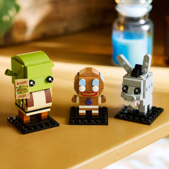 LEGO Brick Headz Shrek, Donkey și Gingy Figuri pentru 10+ Ani 259 buc