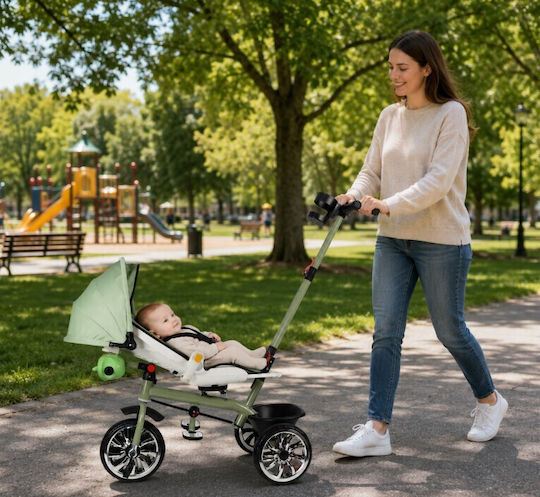 ForAll Tricycle Bicycle with Parental Handle for 12 Months Green