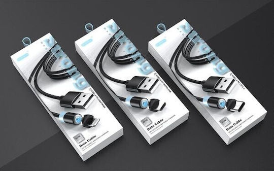 Ezra DC38 Magnetic USB 2.0 Cable USB-C male - USB-A male Black 1.2m