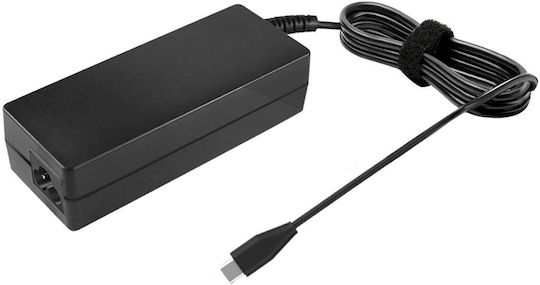 CoreParts USB-C Φορτιστής Laptop 100W 20V 5A για Apple / Dell / HP / Huawei / Lenovo / Microsoft με Αποσπώμενο Καλώδιο Τροφοδοσίας