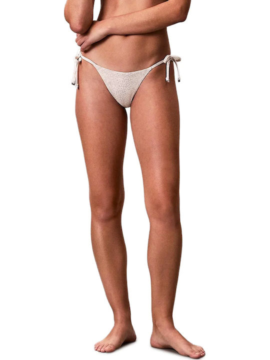 Slip Bikini Inferioare Cu Dantelă Bej
