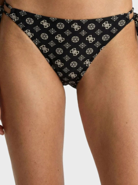 Guess Bikini Slip Μαυρο