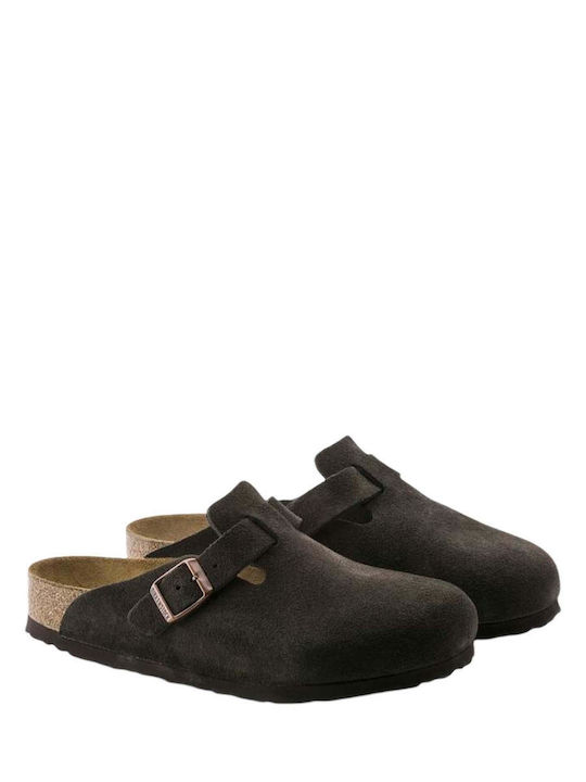 Birkenstock Boston Σαμπό Δερμάτινες Παντόφλες Καφέ Ανατομικές Birkenstock Boston Σαμπό Δερμάτινες Παντόφλες Καφέ Ανατομικές