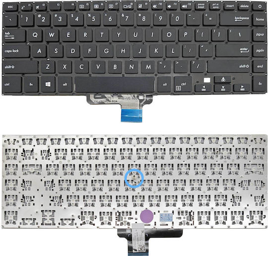 Laptop Keyboard Asus Vivobook Flip 14 Tp412fa Tp412fa-db34t Tp412fa-xb56t 90nb0n31-r31uk1 90nb0n31-r30us1 Code 40723usnofr