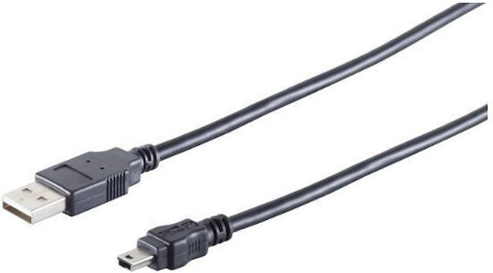 Microconnect USB 2.0 Cable USB-A male - mini USB-B male Μαύρο 1.8m USBAMB82