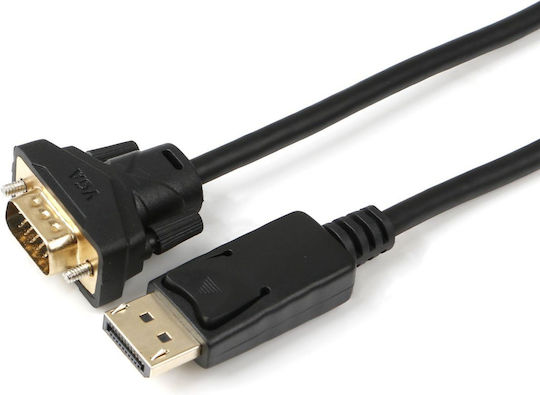 Microconnect Кабел DisplayPort мъжки - VGA мъжки 1м Черен (DP-VGA-MM-100)