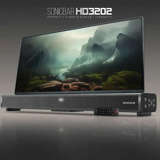 Armaggeddon Soundbar 2.0 Bluetooth και HDMI 120W με Τηλεχειριστήριο Μαύρο SB-HD3202