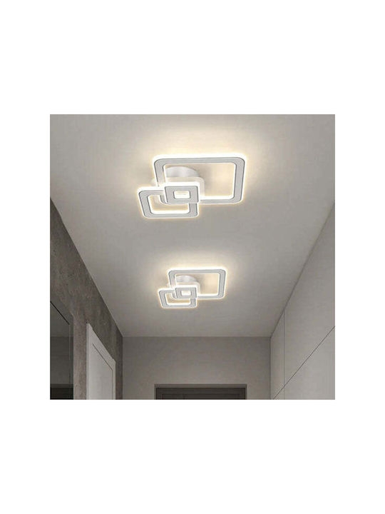 Jiju Plafonieră de Tavan Albă cu LED Integrat și Telecomandă