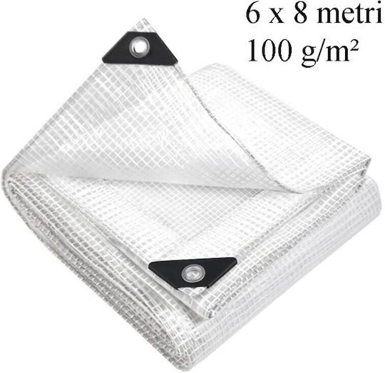 MP Pânză Impermeabilă Rotundă 100gr/m² cu Diametru 6m Tip De Lumină Gri