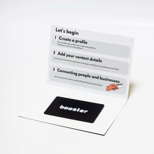 Carte De Vizită Booster Nfc Smart Card Tap To Share Neagră